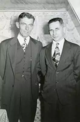 X267 Vtg Photo TWO MEN IN SUITS JOLLY TIES C Early 1900's • $7.50