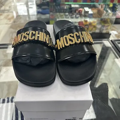 Mens Brand New Moschino Slip-On Sandals Sz-45EU [Mb28032g0dg11000] • $119.99