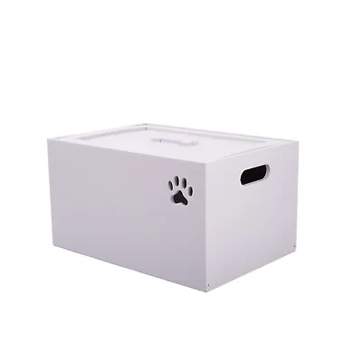 £15.99 • Buy Pet Wooden Toys Storage Box With Lid Dog Wooden Crates Gift Hampers Accessories 
