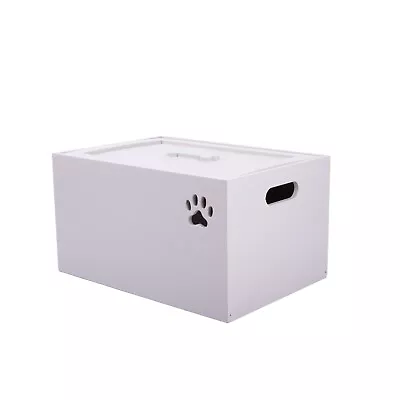 £15.99 • Buy Pet Wooden Toys Storage Box With Lid Dog Wooden Crates Gift Hampers Accessories 