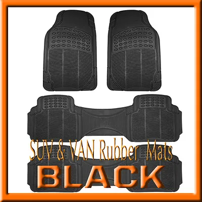 Fits MAZDA 5  ALL WEATHER SEMI CUSTOM  BLACK  RUBBER FLOOR MATS / 4  PCS • $500