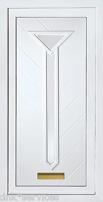 White Full Height Upvc Door Panel ( Munich Two ) Cut To Size For Free • £185