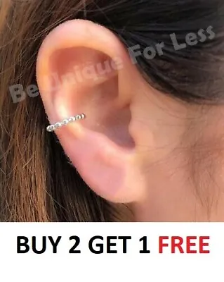 £3.49 • Buy Das Ball Fake Ring Cartilage Earring Conch Rook NoseRing Hoop NO PIERCING NEEDED