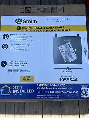 A.O. Smith R4LR-280E- 28kw/240V Signature Electric Tankless Water Heater-1055544 • $400