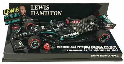 Minichamps 1:43 LEWIS HAMILTON 91st Win - 2020 Eifel GP Mercedes F1 W/Schumacher • £81.99