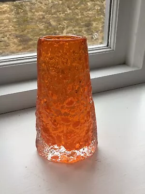 £165 • Buy Whitefriars Tangerine Volcano 7” Vase Pattern 9717 Geoffrey Baxter Excellent