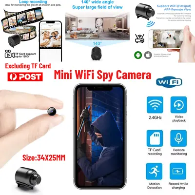 HD 1080P Night Vision Mini Hidden Spy Camera WiFi Wireless Motion Detection AUS • $29.06
