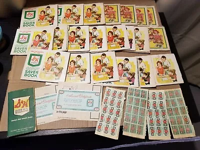 Vintage S H Green Trading Stamps Books Saver - Mostly Full  • $12