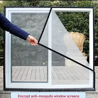 Magnetic Window MeshCurtain Snap Net Guard MosquitoFlyScreen15 Days Shipping • $14.99