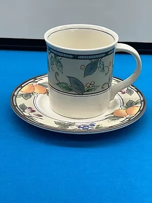 Mikasa Intaglio GARDEN HARVEST CAC29 COFFEE MUG  CUP  & SAUCER  SET • $9.99