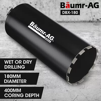 BAUMR-AG 180 X 400mm Diamond Core Drill Bit DBX Series Industrial 1.1/4-UNC • $162