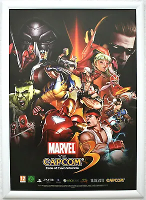 Marvel Vs Capcom 3 Fate Of Two Worlds RARE PS3 42cm X 59cm Promotional Poster #1 • £29.99
