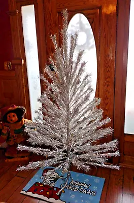 Vintage Sparkler Aluminum Silver 6 Ft Christmas Tree With 123 Branches • $800