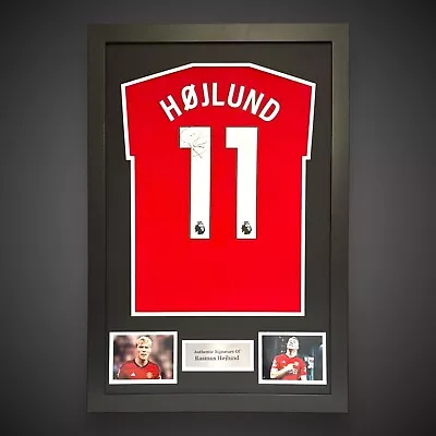 Rasmus Højlund Hand Signed And Framed Manchester United Football Shirt £299 • $377.62