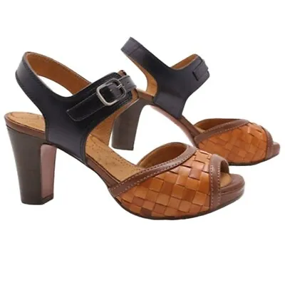 Chie Mihara Womens Rare Ankle Vintage  Leather Heels Sandals Shoes 37/7 • $175