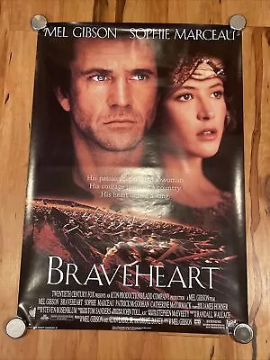 Braveheart Original Rolled Double Sided Movie Poster 27x39 Int Style Mel Gibson • $20