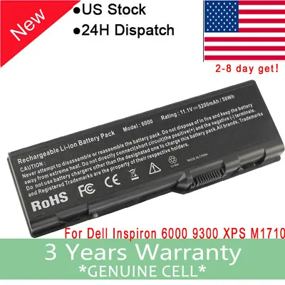 ✅Battery For Dell Inspiron 6000 9200 9300 9400 XPS M170 E1705 U4873 D5318 58Wh  • $20.99