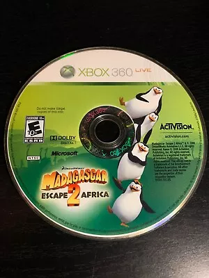 Madagascar: Escape 2 Africa (Microsoft XBOX 360) Tested W/Pic Disc Only ** • $7.95