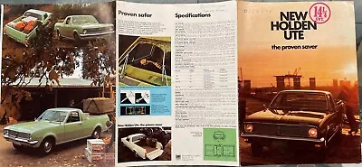 Holden HT Ute Van One Tonner GMH Sales Brochure Poster Kingswood From 1970 • $50