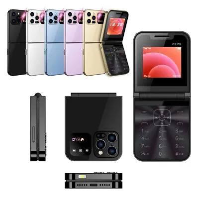 Unlocked 2024 New Mini Flip Mobile Phone Dial GSM Cellphones Dual SIM Card 2.4” • $38.94