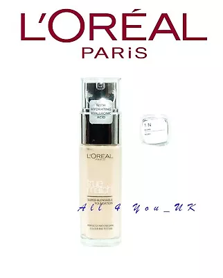 L'Oreal Paris True Match Liquid Foundation 30ml - 1.N Ivory • £10.45