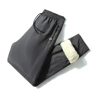 Mens Elasticated Trousers Jogging Bottoms Joggers Fleece Lined Zip Pockets New • $42.59