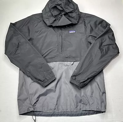 PATAGONIA Torrentshell H2No Men's Gry/Black Pullover Rain Coat Jacket Size M • $98