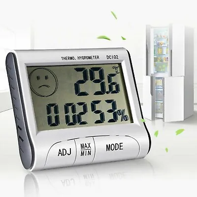 Room Thermometer Hygrometer Max Min Temperature Humidity Indoor Outdoor • £11.54