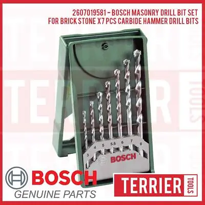 Bosch Masonry Drill Bit Set For Brick Stone X7 Pcs Carbide Hammer Drill Bits • £7.45