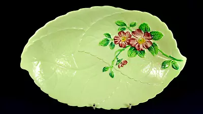 Carlton Ware Wild Rose Green Dish 24.6cm (chip) • $7.95