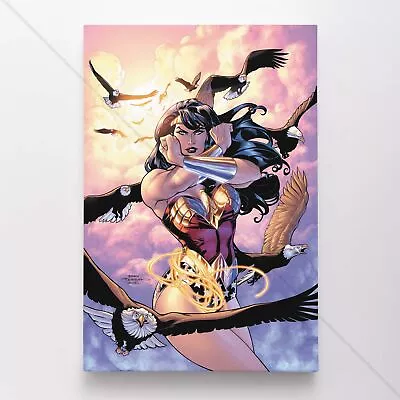 Wonder Woman Poster Canvas Justice League DC Comic Book Cover Art Print #47692 • $54.95