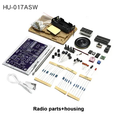 HU-017A RDA5807S FM Radio Kit Set Electronic DIY Parts 87-108MHz With Shell New • £14.89