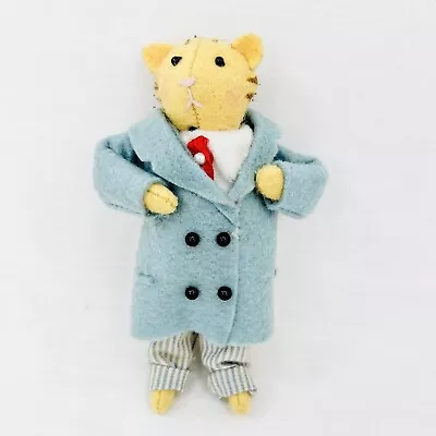 Midwest Of Cannon Falls Heart Felts COLE CAT Light Blue Suit 5  Felt Ornament • $24.99