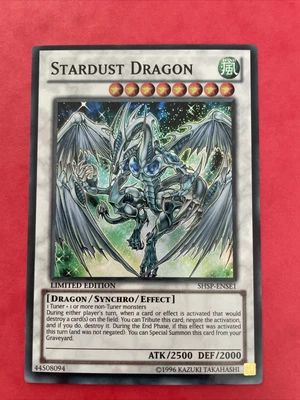 £3 • Buy Stardust Dragon SHSP-ENSE1 Super Rare Near Mint Condition Limited Edition