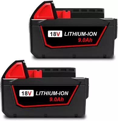 2 PACK 9.0AH High Output Battery For Milwaukee 18V M18 Lithium XC8.0 Battery • $89.99