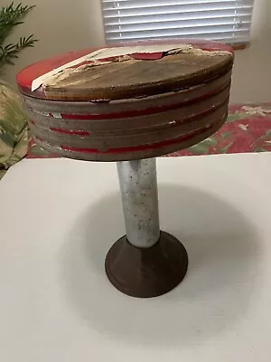 Vintage Ice Cream Parlor Stool Rare 19  / Bolt Down Plate. • $64.95