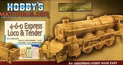 £21.95 • Buy 4-6-0 EXPRESS LOCO & TENDER Matchstick Model Kit - NEW Steam Train Engine