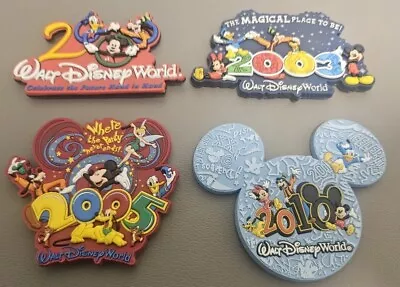 Lot Of 4 Walt Disney World Magnets 2000 '03 '05 '10 Mickey & Friends Minnie Goof • $29.95