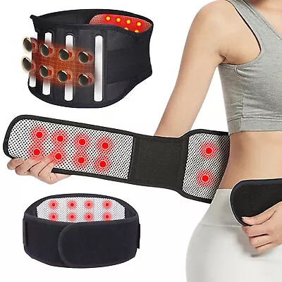 Magnetic Self Heating Belt Back Support Brace Lumbar Lower Waist Pain Relief • $10.99