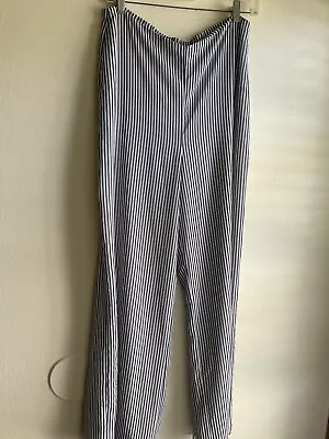 VINCE CAMUTO Womens Island Pinstripe Wide Leg Pants White / Black 10 • $17