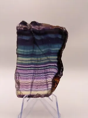 Rainbow Fluorite Slab On Stand No.3 • £14