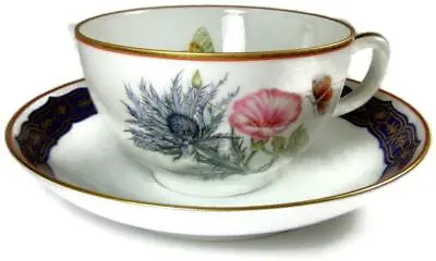 Mottahedeh Museum Reproduction Merian Service Thistle Dinner Cup & Saucer • $41.99