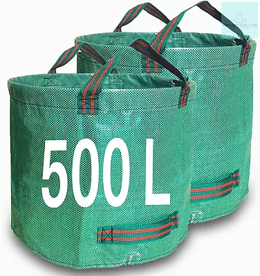 Singwow Garden Waste Bags 500L X 2 Heavy Duty Garden Bags Reusable Garden Sacks • £17.99