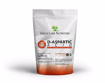 D-Aspartic Acid (DAA) Pure Powder 1 Lb  454g Mens Hormone Booster • $26.99