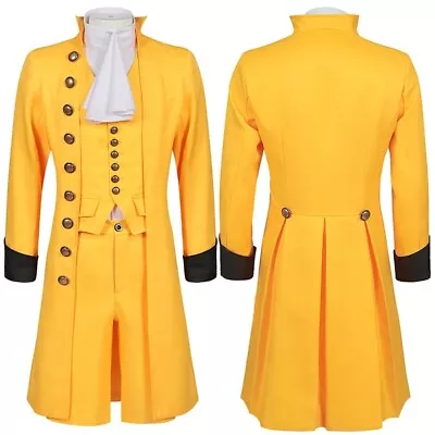 Medieval Victorian Edwardian Frock Coat Waistcoat Vest Shirt Outfit Cosplay Cost • $118.04