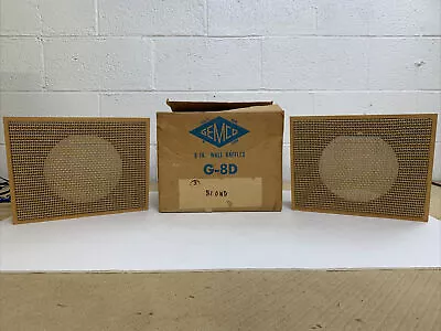 Nice Vintage GEMCO G-8D 8” Wall Baffle Enclosures **NO Speakers** Made In USA! • $79.95