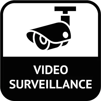 Video Surveillance Sign Car Bumper Sticker Decal 5  X 5  • $3.50