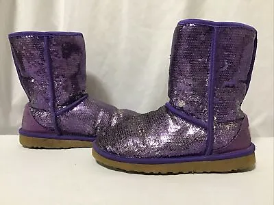 UGG Classic Short Sparkle 3161 Women’s Boots Size 7 Purple EUR 38/UK 5.5....R104 • $24.99