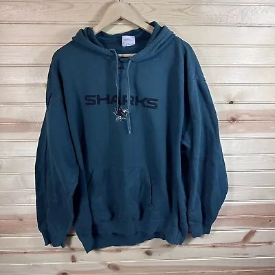 Mens Vintage NHL Sharks Hockey Sweater Hoodie Size XXL • $19.99