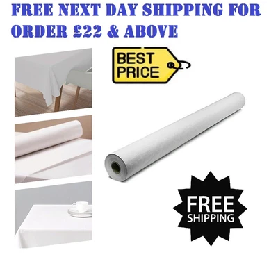 £215.76 • Buy White Banquet Roll Paper Table Cover Cloth For Wedding Buffet Dinner Party 100M